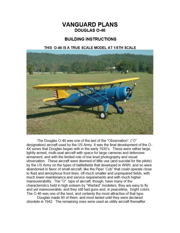 Douglas O-46 Building Instructions (PDF download)