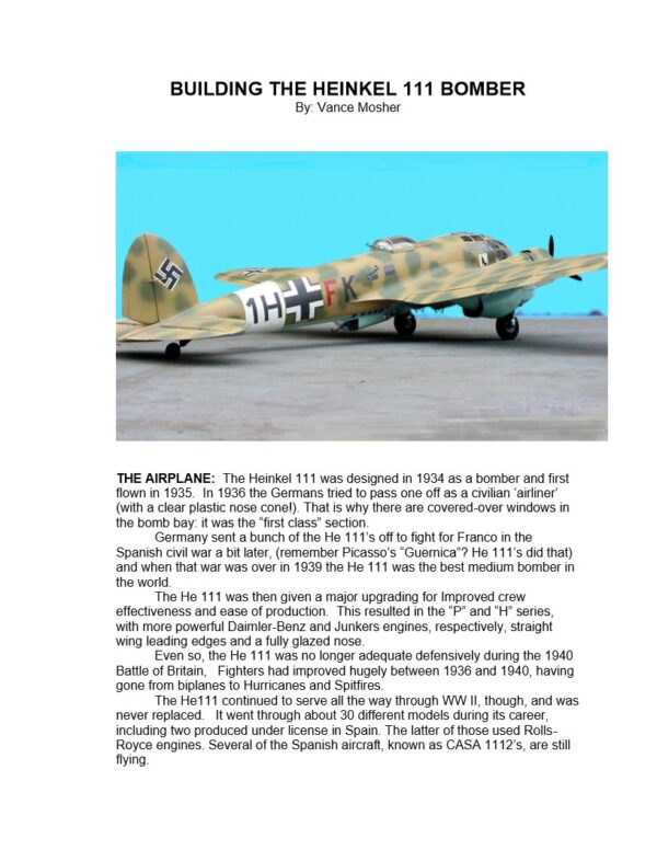 Heinkel He-111 Build Instructions (PDF Download)
