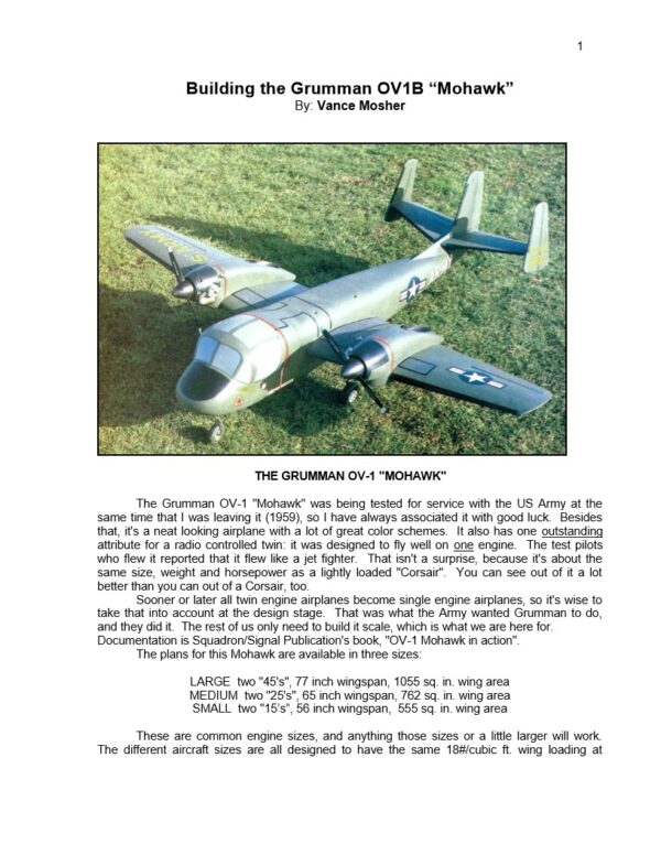 Grumman OV-1B Building Instructions (PDF Download)