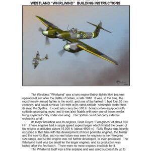 Westland Whirlwind Building Instructions (PDF download)