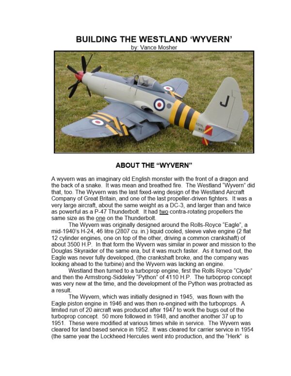 Westland S-4 Wyvern Building Instructions (PDF download)